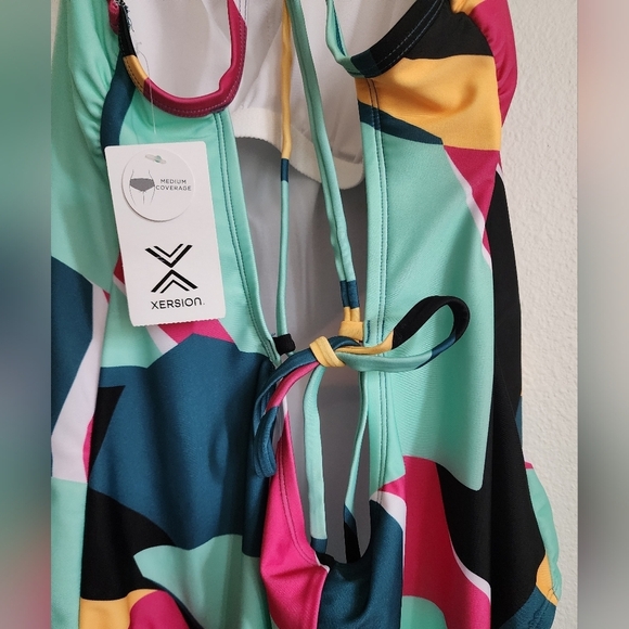 Xersion One Piece Removable Padded Cups Adjustable Back Swimsuit Sz XXL (NWT) - Picture 8 of 12
